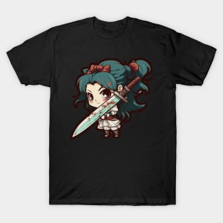 Anime Girl with Katana T-Shirt